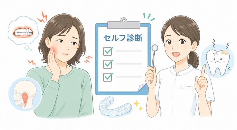 “食いしばり”をセルフチェック！歯科医院で分かる診断ポイントとは